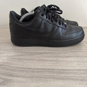 Nike Air Force 1 '07 Triple Black CW2288-001 Men's Size 10 Black Low Top Shoes